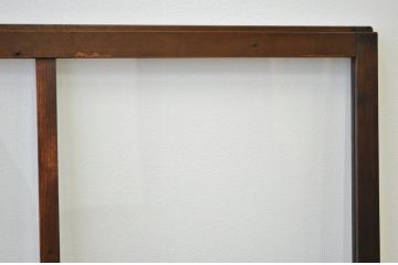 アンティーク 古い木のシックなガラス戸2枚セット(引き戸・建具)