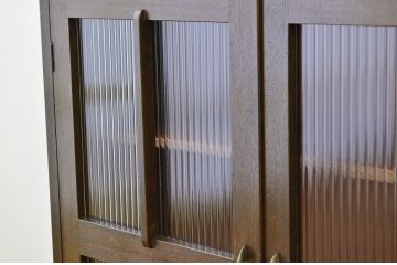 アンティーク家具　アンティーク シックなモールガラス本箱(収納棚、ブックケース)