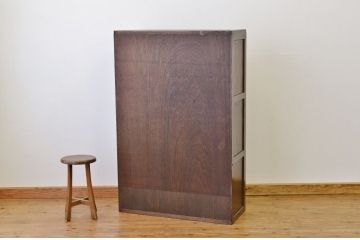 アンティーク家具　アンティーク シックなモールガラス本箱(収納棚、ブックケース)