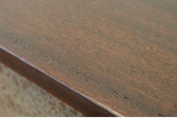 アンティーク家具　古い木の結霜ガラスローボード