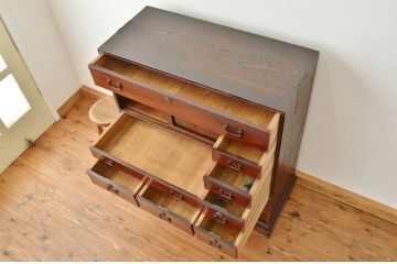 アンティーク家具　珍品希少!最高級!唐木と黒柿の重厚な帳場箪笥