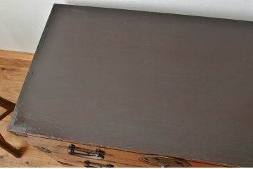アンティーク家具　☆古民具　骨董　素敵な金具(蝶覆輪)の会津箪笥