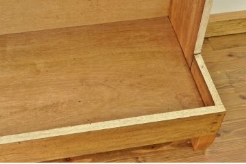 レトロ家具　★昭和レトロ　古い商店の変わり型陳列棚(飾り棚、本棚)