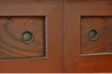 アンティーク家具　古民具 骨董 造りのとても良い変わり型水屋箪笥(のぼり付き)