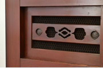 アンティーク家具　古民具 骨董 造りのとても良い変わり型水屋箪笥(のぼり付き)
