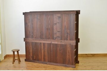 アンティーク家具　古民具 骨董 造りのとても良い変わり型水屋箪笥(のぼり付き)