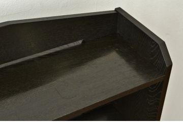 レトロ家具　アンティーク　ナラ材のシックな本棚(飾り棚)昭和レトロ