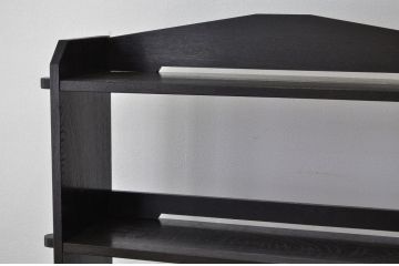 レトロ家具　アンティーク　ナラ材のシックな本棚(飾り棚)昭和レトロ