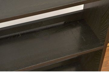 レトロ家具　アンティーク　ナラ材のシックな本棚(飾り棚)昭和レトロ