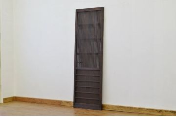 アンティーク 古い木の格子ドア(扉・建具)