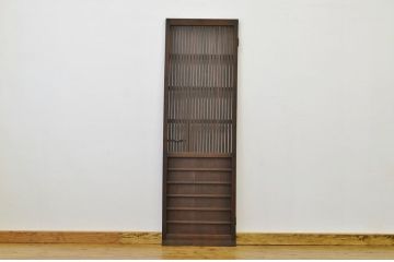 アンティーク 古い木の格子ドア(扉・建具)