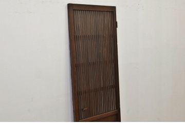アンティーク 古い木の格子ドア(扉・建具)