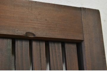 アンティーク 古い木の格子ドア(扉・建具)