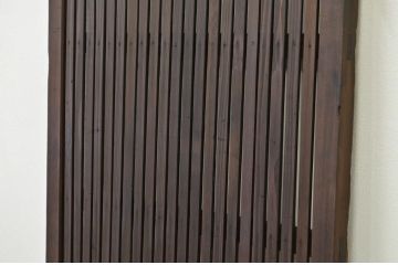 アンティーク 古い木の格子ドア(扉・建具)