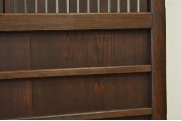 アンティーク 古い木の格子ドア(扉・建具)