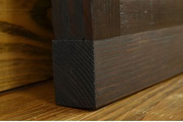 アンティーク 古い木の格子ドア(扉・建具)