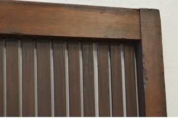 アンティーク 古い木の格子ドア(扉・建具)
