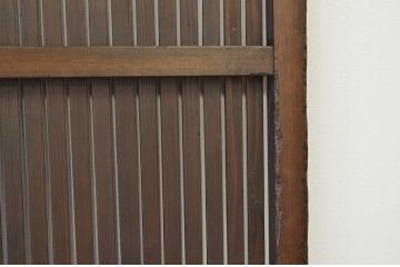 アンティーク 古い木の格子ドア(扉・建具)