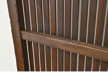 アンティーク 古い木の格子ドア(扉・建具)