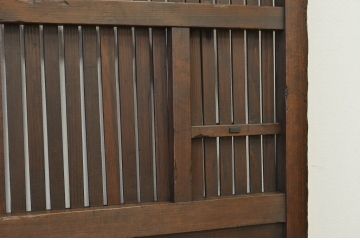 アンティーク 古い木の格子ドア(扉・建具)