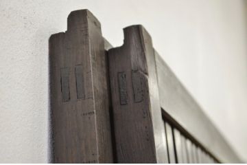 ★古民具・骨董 シックな格子戸2枚セット(引き戸・建具)
