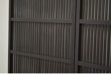 ★古民具・骨董 シックな格子戸2枚セット(引き戸・建具)