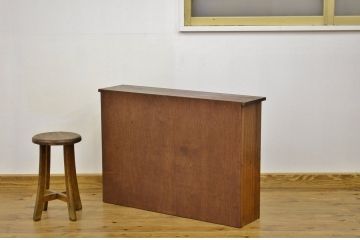 アンティーク家具　アンティーク 古い木のシンプルな飾り棚(本棚)