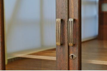 アンティーク家具　アンティーク シックなマス目本箱(書棚・収納棚)