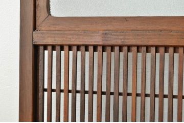 ★古民具・骨董 ダイヤガラスの格子戸2枚セット(裏障子入り)引き戸・建具
