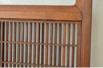 ★古民具・骨董 ダイヤガラスの格子戸2枚セット(裏障子入り)引き戸・建具