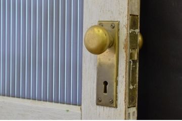 オリジナルペイントのモールガラスドア1枚(扉、建具)