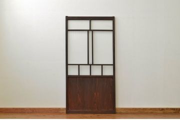 ★アンティーク 古い木のシックなガラス戸1枚(引き戸)