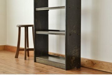 レトロ家具　昭和レトロ シンプルなアンティーク本棚(飾り棚)