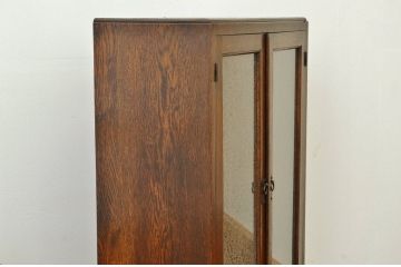 アンティーク家具　アンティーク 上質な結霜ガラス本箱(収納棚・書棚)