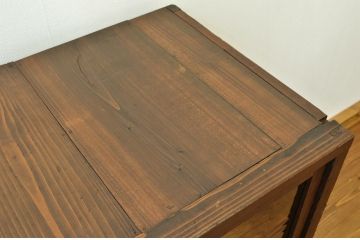 アンティーク家具　アンティーク 古い木の使い込まれた収納棚(食器棚)