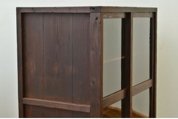 アンティーク家具　アンティーク 古い木の使い込まれた収納棚(食器棚)