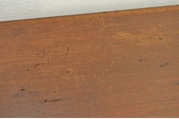 アンティーク家具　古い栓材の小ぶりな文机(片袖机・テーブル)