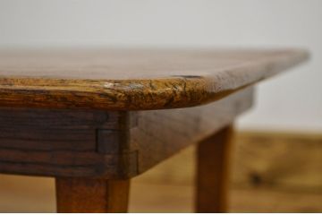 アンティーク家具　古い木の小さなアンティーク角ちゃぶ台(テーブル)