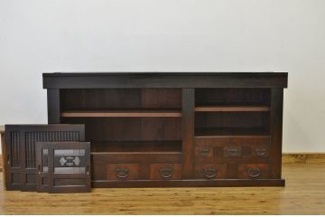 アンティーク家具　古民具・骨董 重厚な近江水屋箪笥サイドボード