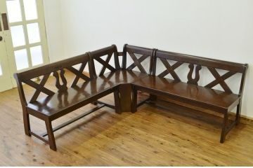 中古 karimoku RUSTIC(カリモク ルスティック)コーナーチェアシングルベンチ