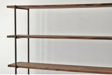 アンティーク家具　☆アイアンの薄型飾り棚(大)(陳列棚)