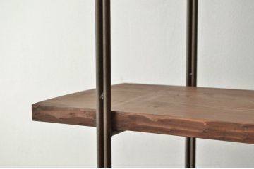 アンティーク家具　☆アイアンの薄型飾り棚(大)(陳列棚)