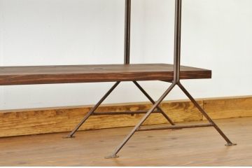 アンティーク家具　☆アイアンの薄型飾り棚(大)(陳列棚)