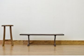 アンティーク家具　古民具　骨董　総欅の使い込まれた経机(作業台、文机)