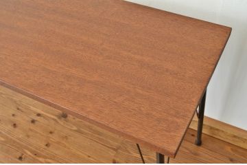 アンティーク家具　☆アンティーク　天板一枚板の鉄脚テーブル?(作業台、机)