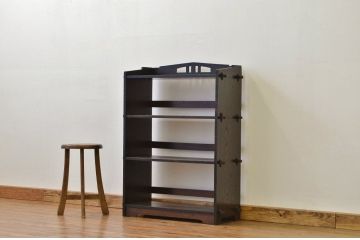 アンティーク家具　アンティーク　ナラ材の素敵な本棚(飾り棚・書棚)