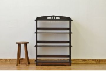 アンティーク家具　アンティーク　ナラ材の素敵な本棚(飾り棚・書棚)