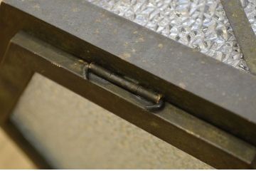古い銅製ダイヤガラス照明