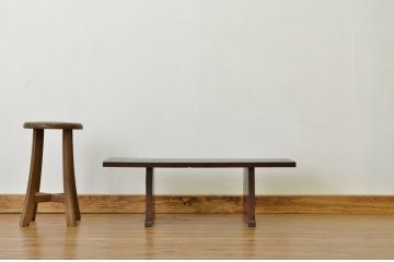 アンティーク家具　古民具　骨董　シンプルな欅の経机(作業台・テーブル)