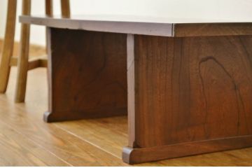 アンティーク家具　古民具　骨董　シンプルな欅の経机(作業台・テーブル)